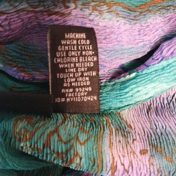 Vtg Maggie Barnes Top Sz 2X Asymmetrical Vibrant 90's BohoChic Artsy Maximalist - Picture 7 of 7